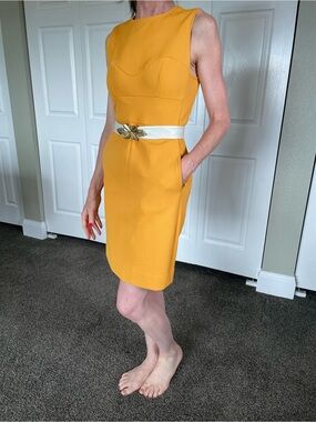Diane Von Furstenberg Mustard Mini Dress